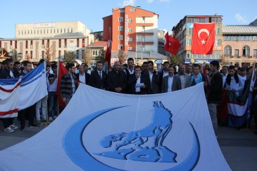 Erzurumlu Ülkücüler IŞİD'i protesto etti