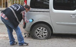 Erzurum'da lastik teröristleri iş başında