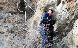 Oltu'da Keçi Kurtarma Operasyonu