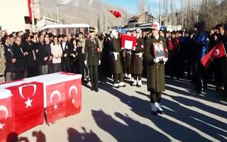 Erzurum Şehidini Uğurladı