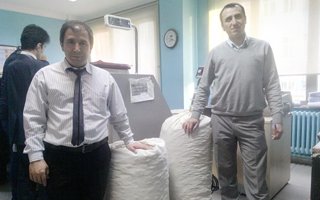 Adliye çalışanları 40 kilo kapak topladı