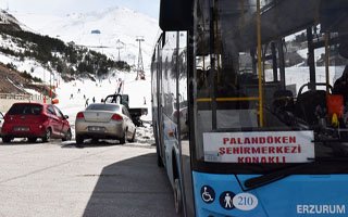 Palandöken'e Otobüs Seferleri Başladı