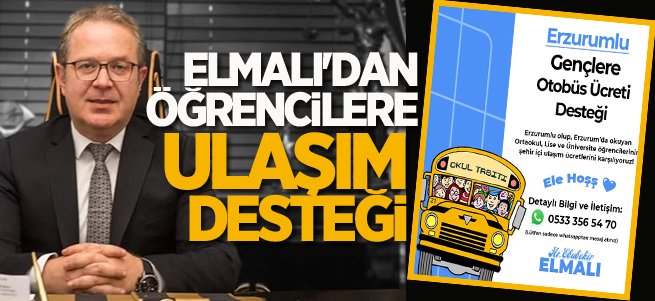 Elmalı'dan öğrencilere ulaşım desteği