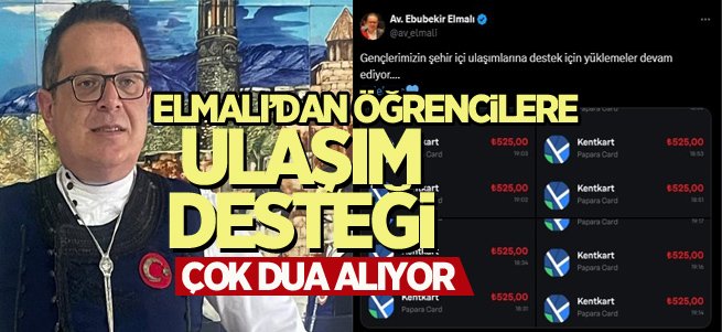 Avukat Elmalı’dan öğrencilere ulaşım desteği